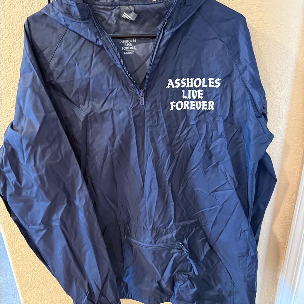 Assholes Live Forever Men’s Navy Windbreaker